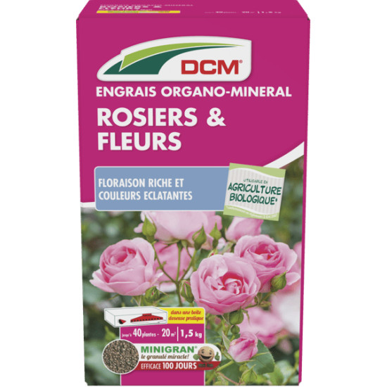 Engrais Rosier Pour Une Floraison Éblouissante, granulés - 1,5kg - DCM de DCM - Engrais et terreaux dans D006