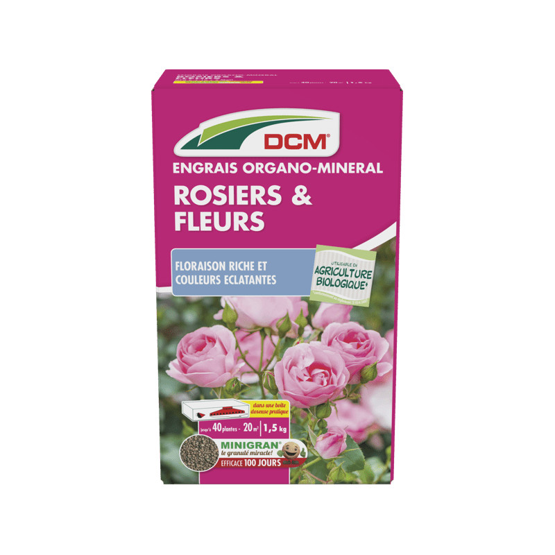 Engrais Rosier Pour Une Floraison Éblouissante, granulés - 1,5kg - DCM de DCM - Engrais et terreaux dans D006