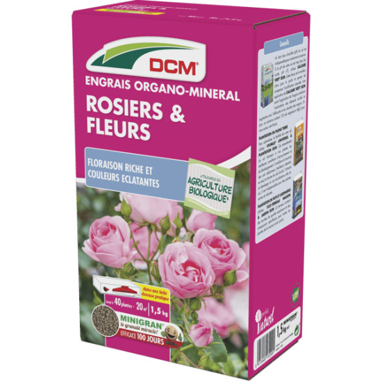 Engrais Rosier Pour Une Floraison Éblouissante, granulés - 1,5kg - DCM de DCM - Engrais et terreaux dans D006