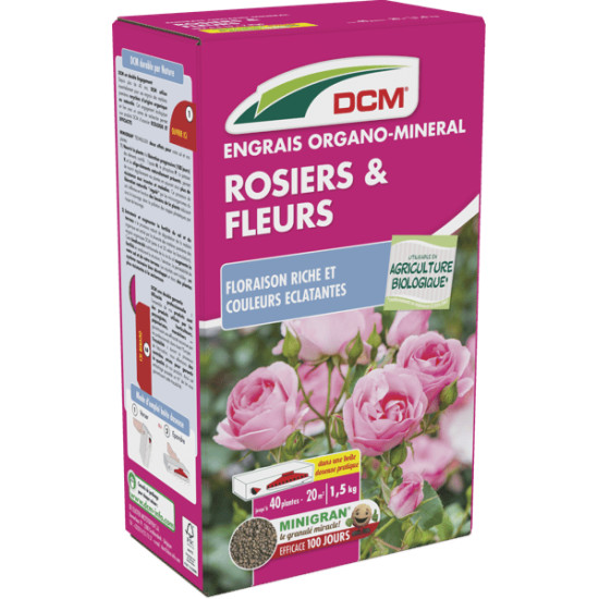 Engrais Rosier Pour Une Floraison Éblouissante, granulés - 1,5kg - DCM de DCM - Engrais et terreaux dans D006