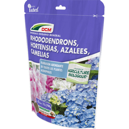 Engrais granulés pour azalée, rhododendron et hortensia 750g - DCM de DCM - Engrais et terreaux dans D006