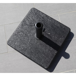 Pied Béton 35 kg Acier 38/48 mm Anthracite - Support Résistant pour Extérieur