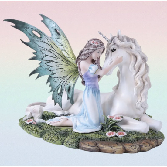 Figurine Fee avec licorne de Herboristerie et Esotérisme à Libourne dans P207