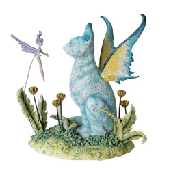 Figurine Chat feerique bleu par Amy Brown de Herboristerie et Esotérisme à Libourne dans P207
