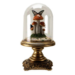 Cloche champignon avec papillon sur champignon veneneux de Herboristerie et Esotérisme à Libourne dans P207