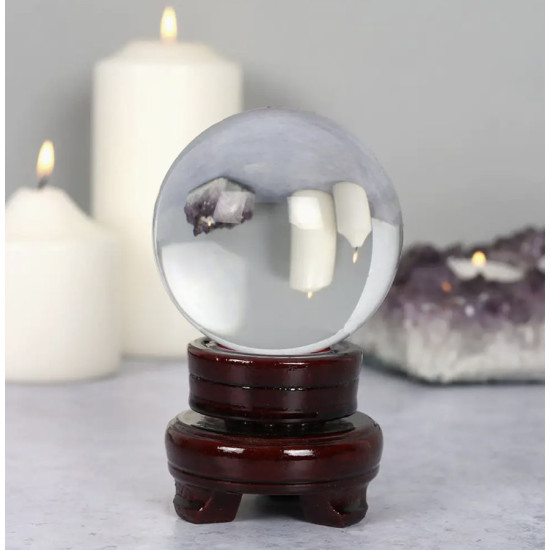 Boule de cristal de 8 cm avec socle de Herboristerie et Esotérisme à Libourne dans S162