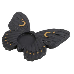 Bougeoir papillon noir pour bougie chauffe-plat de Herboristerie et Esotérisme à Libourne dans S162