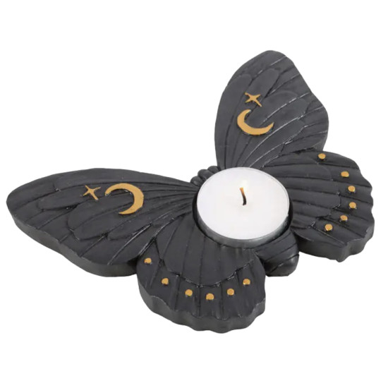 Bougeoir papillon noir pour bougie chauffe-plat de Herboristerie et Esotérisme à Libourne dans S162