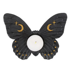 Bougeoir papillon noir pour bougie chauffe-plat de Herboristerie et Esotérisme à Libourne dans S162