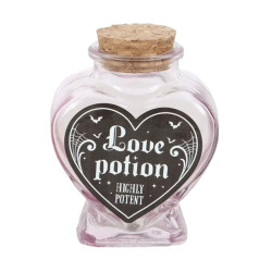 Bouteille décorative en verre en forme de cœur Love Potion de Herboristerie et Esotérisme à Libourne dans S162