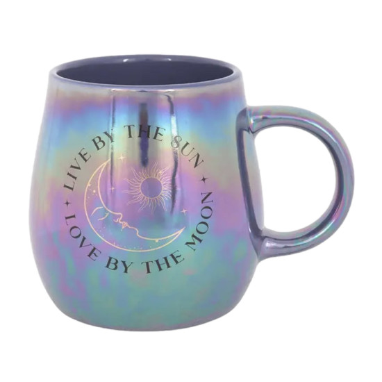 Tasse irisée « Live by the Sun, Love by the Moon » de Herboristerie et Esotérisme à Libourne dans S162