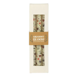 Ensemble de 3 bougies effilées à motif floral crème folk de Herboristerie et Esotérisme à Libourne dans S162