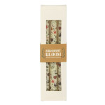 Ensemble de 3 bougies effilées à motif floral crème folk de Herboristerie et Esotérisme à Libourne dans S162