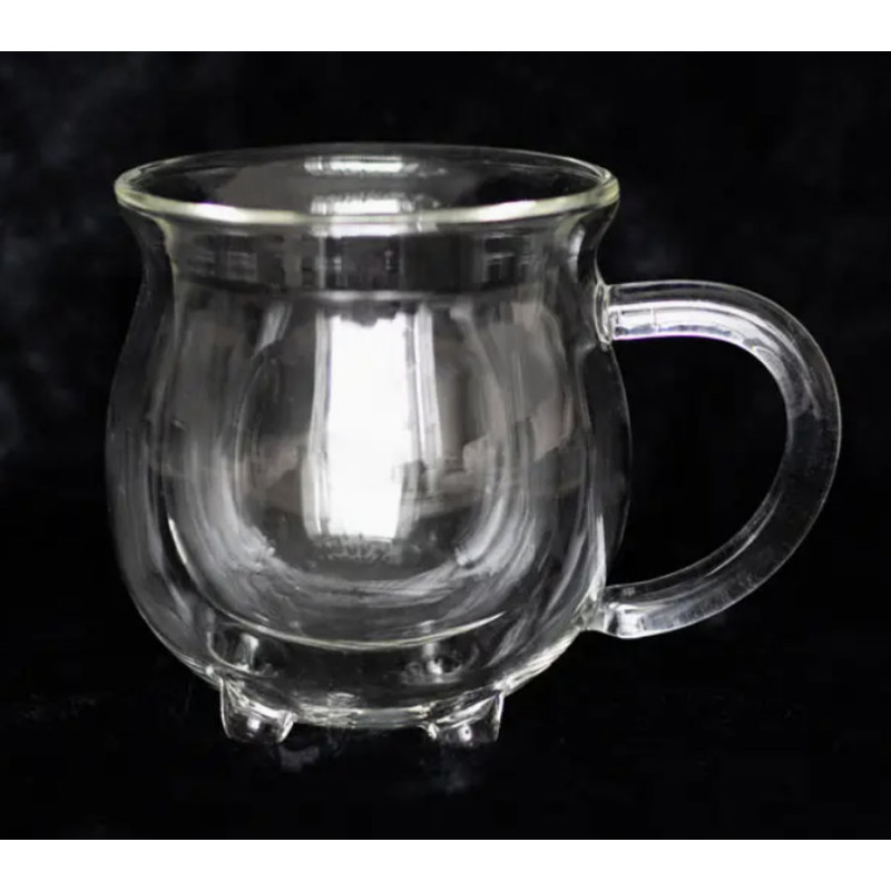 Tasse chaudron transparente à double paroi en verre de Herboristerie et Esotérisme à Libourne dans S162