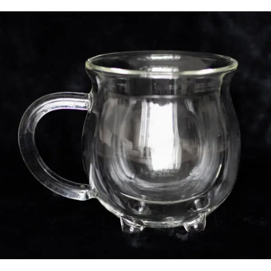 Tasse chaudron transparente à double paroi en verre de Herboristerie et Esotérisme à Libourne dans S162