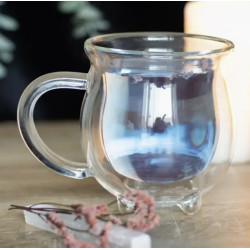 Tasse chaudron transparente à double paroi en verre de Herboristerie et Esotérisme à Libourne dans S162