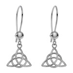 Boucles d'oreilles Crochet Noeud Celte Trikete Argent Rhodie 925 de Herboristerie et Esotérisme à Libourne dans T070