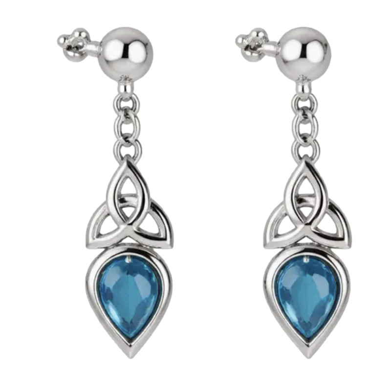 Boucles d'oreilles Pendantes Trikete Argent 925 et Oz Bleu de Herboristerie et Esotérisme à Libourne dans T070
