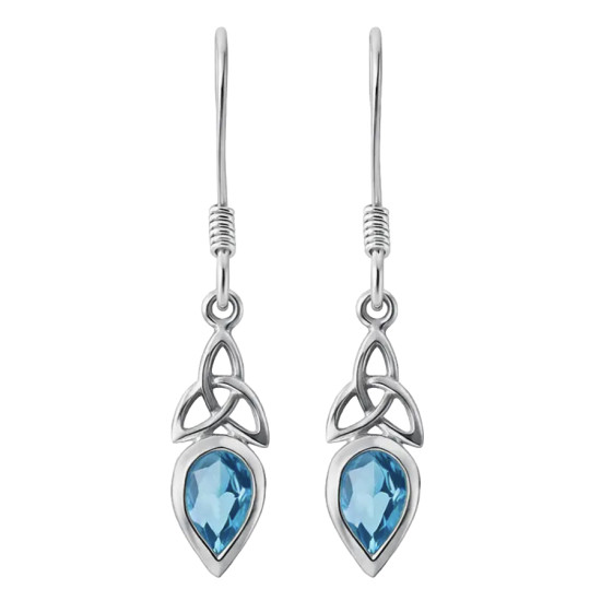 Boucles d'oreilles Crochet Trikete Argent 925 et Oz Bleu de Herboristerie et Esotérisme à Libourne dans T070