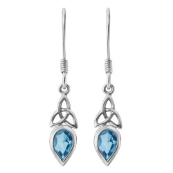 Boucles d'oreilles Crochet Trikete Argent 925 et Oz Bleu de Herboristerie et Esotérisme à Libourne dans T070