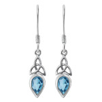 Boucles d'oreilles Crochet Trikete Argent 925 et Oz Bleu de Herboristerie et Esotérisme à Libourne dans T070