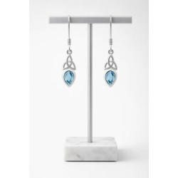 Boucles d'oreilles Crochet Trikete Argent 925 et Oz Bleu de Herboristerie et Esotérisme à Libourne dans T070
