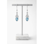 Boucles d'oreilles Crochet Trikete Argent 925 et Oz Bleu de Herboristerie et Esotérisme à Libourne dans T070