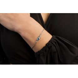 Bracelet Trikete Celte Argent Rhodie 925 et Oz Bleu de Herboristerie et Esotérisme à Libourne dans T070