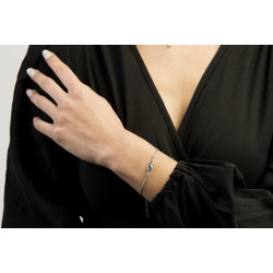 Bracelet Trikete Celte Argent Rhodie 925 et Oz Bleu de Herboristerie et Esotérisme à Libourne dans T070