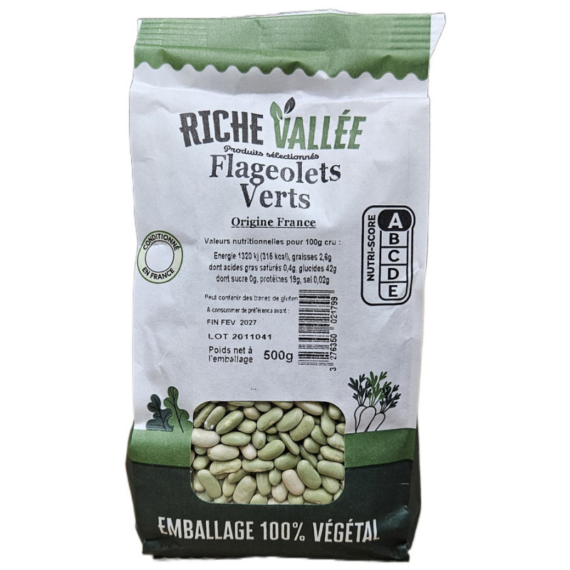 FLAGEOLETS VERTS 500G de Table des producteurs Libourne dans 🫘 Haricots, lentilles et légumes secs