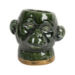 CACHE POT SINGE SANAGA KAKI H19CM de Comptoir de Famille - Objet de décoration dans Y001