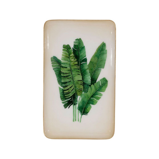 PLATEAU BANANIER VERT 15X25CM de Comptoir de Famille - Objet de décoration dans Y001