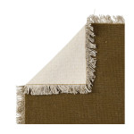 SET TABLE+SERVIETTE NEMESIA X4 KAKI de Comptoir de Famille - Objet de décoration dans Y001