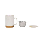 TISANIERE+FILTRE NORDIKA BLANC MOUCHETE 35CL de Comptoir de Famille - Objet de décoration dans Y001