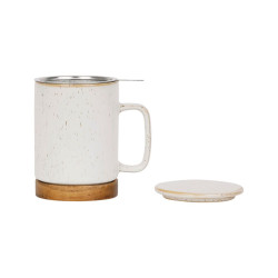 TISANIERE+FILTRE NORDIKA BLANC MOUCHETE 35CL de Comptoir de Famille - Objet de décoration dans Y001