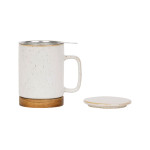 TISANIERE+FILTRE NORDIKA BLANC MOUCHETE 35CL de Comptoir de Famille - Objet de décoration dans Y001