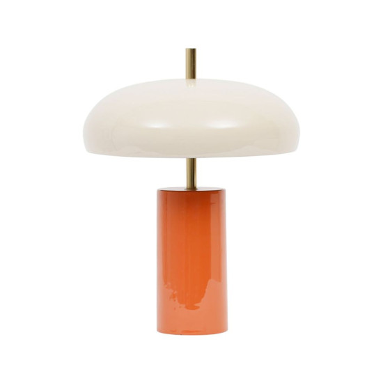LAMPE ARTY ORANGE+ECRU FER D30 H40CM de Comptoir de Famille - Objet de décoration dans Y001