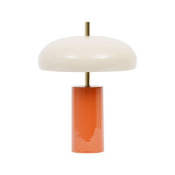LAMPE ARTY ORANGE+ECRU FER D30 H40CM de Comptoir de Famille - Objet de décoration dans Y001
