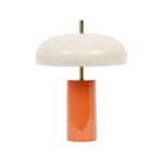 LAMPE ARTY ORANGE+ECRU FER D30 H40CM de Comptoir de Famille - Objet de décoration dans Y001