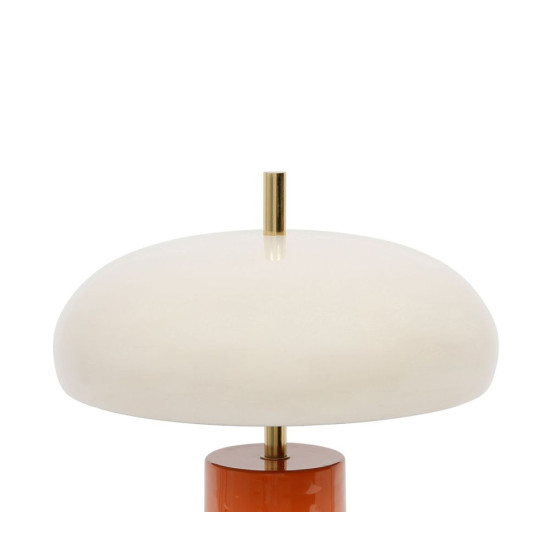 LAMPE ARTY ORANGE+ECRU FER D30 H40CM de Comptoir de Famille - Objet de décoration dans Y001
