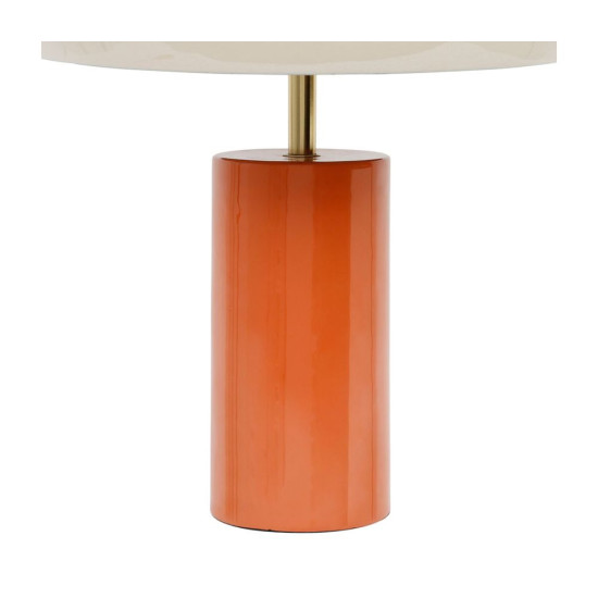 LAMPE ARTY ORANGE+ECRU FER D30 H40CM de Comptoir de Famille - Objet de décoration dans Y001