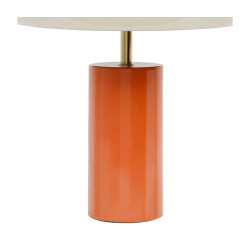 LAMPE ARTY ORANGE+ECRU FER D30 H40CM de Comptoir de Famille - Objet de décoration dans Y001