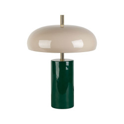 LAMPE ARTY EMERAUDE+ECRU FER D30 H40CM de Comptoir de Famille - Objet de décoration dans Y001