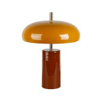 LAMPE ARTY BRUN+MOUTARDE D30 H40CM de Comptoir de Famille - Objet de décoration dans Y001