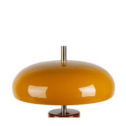 LAMPE ARTY BRUN+MOUTARDE D30 H40CM de Comptoir de Famille - Objet de décoration dans Y001