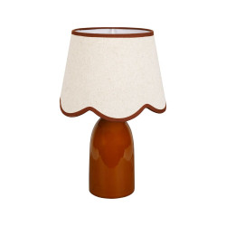 LAMPE ROMANCERO MARRON D25 H38CM de Comptoir de Famille - Objet de décoration dans Y001