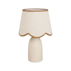 LAMPE ROMANCERO ECRU D25 H38CM de Comptoir de Famille - Objet de décoration dans Y001