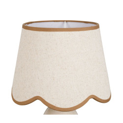 LAMPE ROMANCERO ECRU D25 H38CM de Comptoir de Famille - Objet de décoration dans Y001