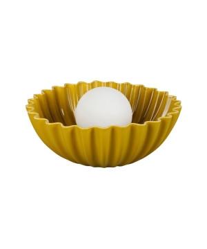 LAMPE CLARELIS MOUTARDE D32.5 H14.5CM de Comptoir de Famille - Objet de décoration dans Y001