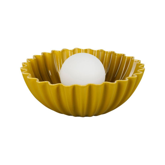 LAMPE CLARELIS MOUTARDE D32.5 H14.5CM de Comptoir de Famille - Objet de décoration dans Y001
